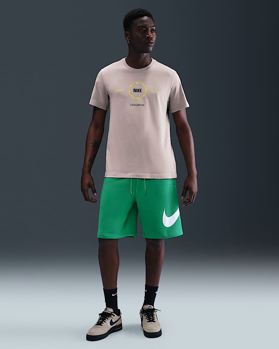 Nike Club Men's Fleece Shorts - Stadium Green/Stadium Green/White