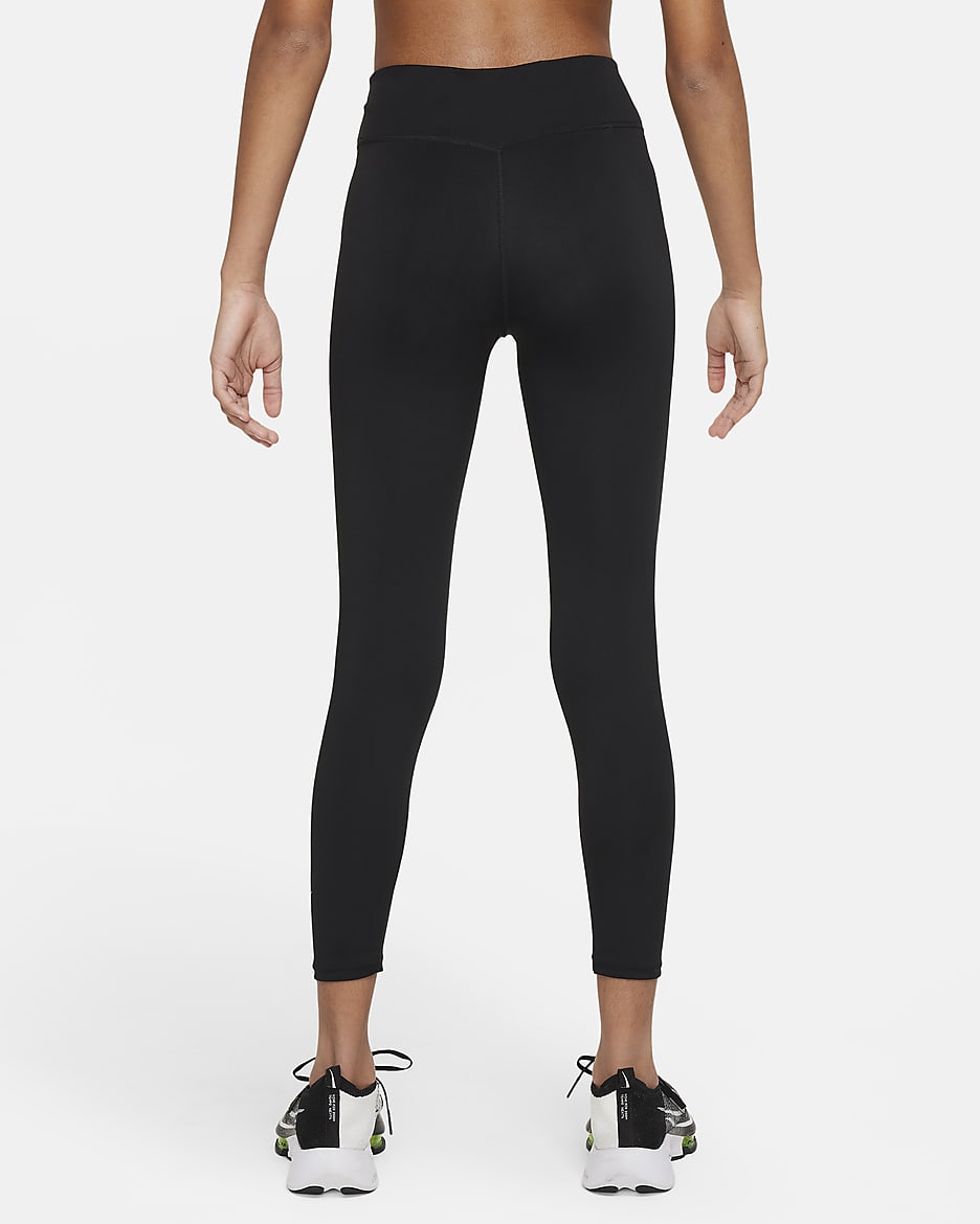 Nike Dri-FIT One Leggings für ältere Kinder (Mädchen) - Schwarz/Weiß