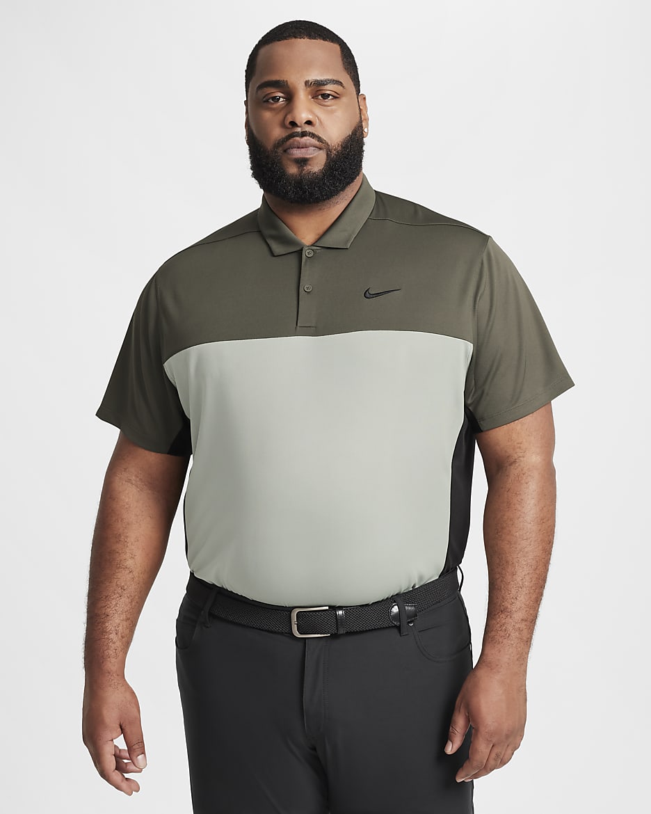 Nike Victory+ Men's Dri-FIT Golf Polo - Cargo Khaki/Black/Jade Horizon/Black