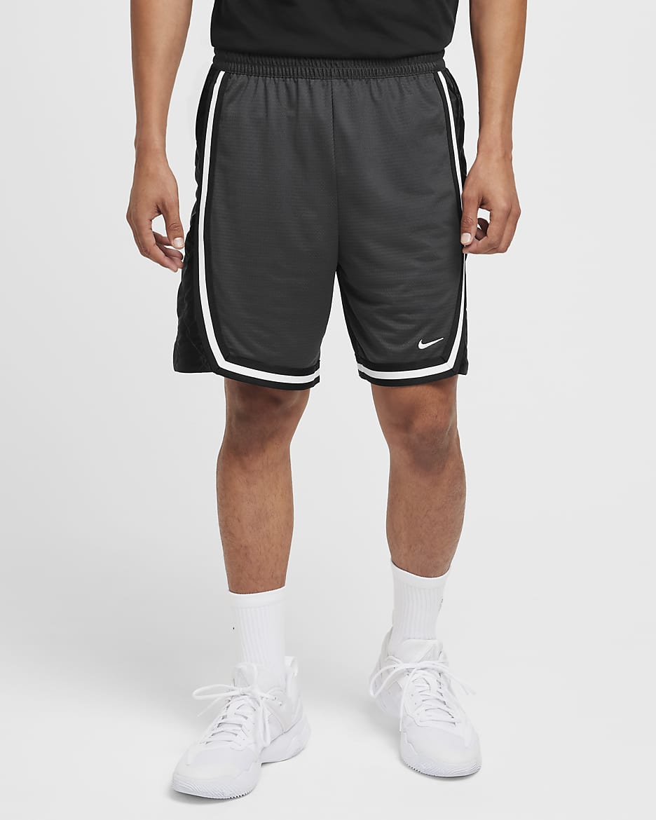 Short de basket 20 cm Nike DNA Dri-FIT pour homme - Anthracite/Noir/Blanc