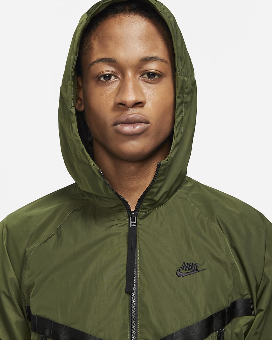 Nike Sportswear Premium Essentials Men's Unlined Hooded Windrunner Jacket - Rough Green/Black/Black