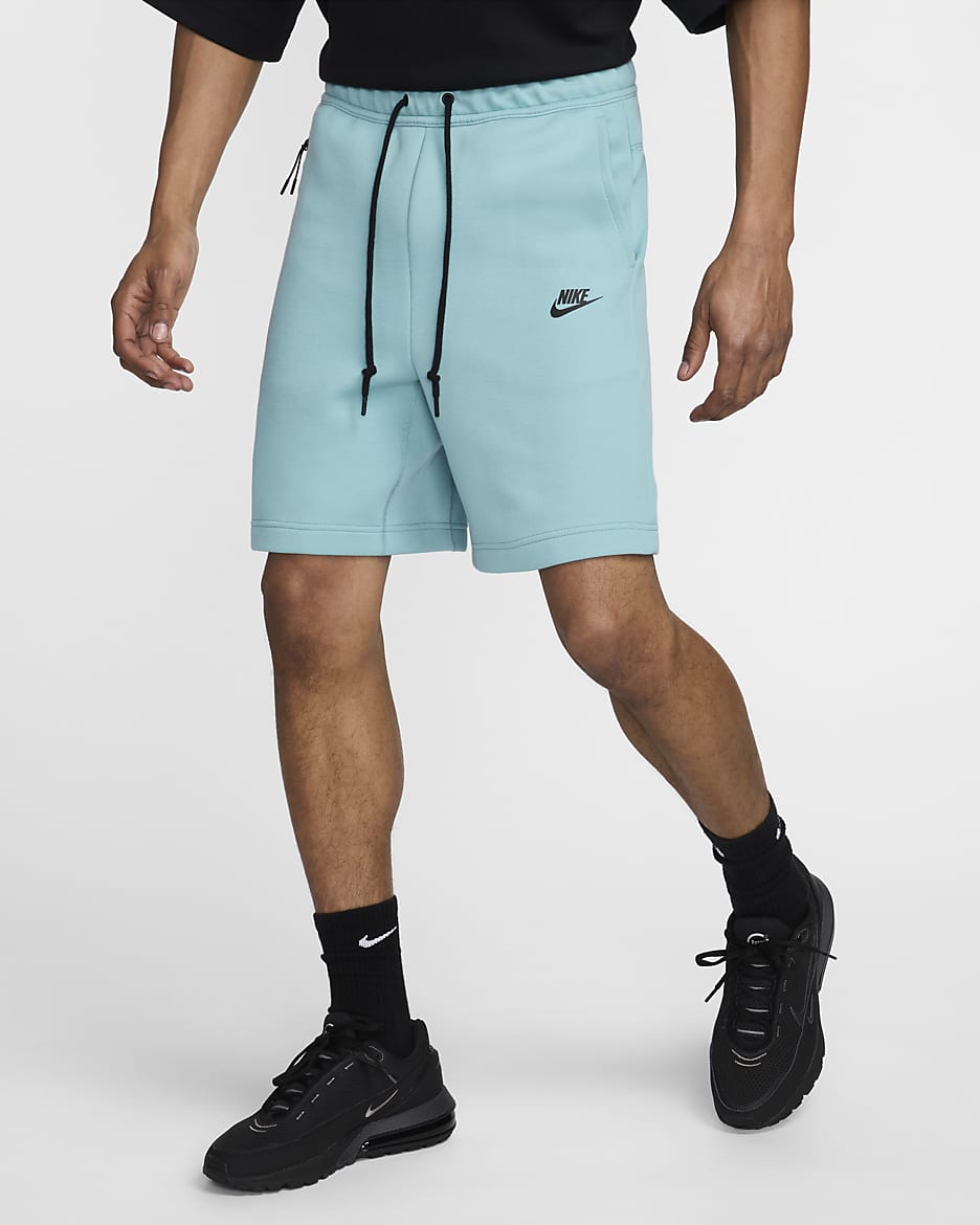 Short Nike Sportswear Tech Fleece pour homme - Denim Turquoise/Noir