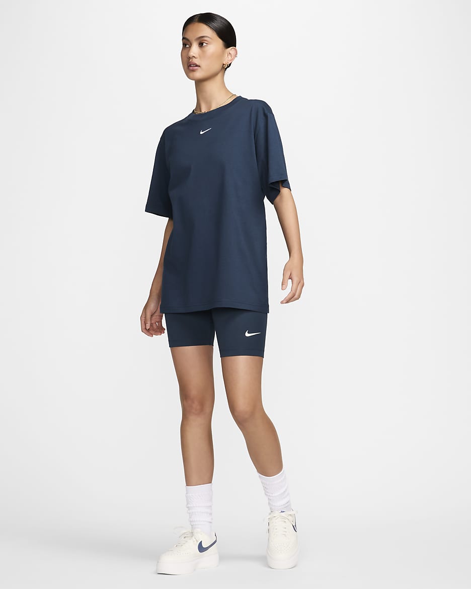 Nike Sportswear Classic Women's High-Waisted 20.5cm (approx.) Biker Shorts - Armoury Navy/Sail