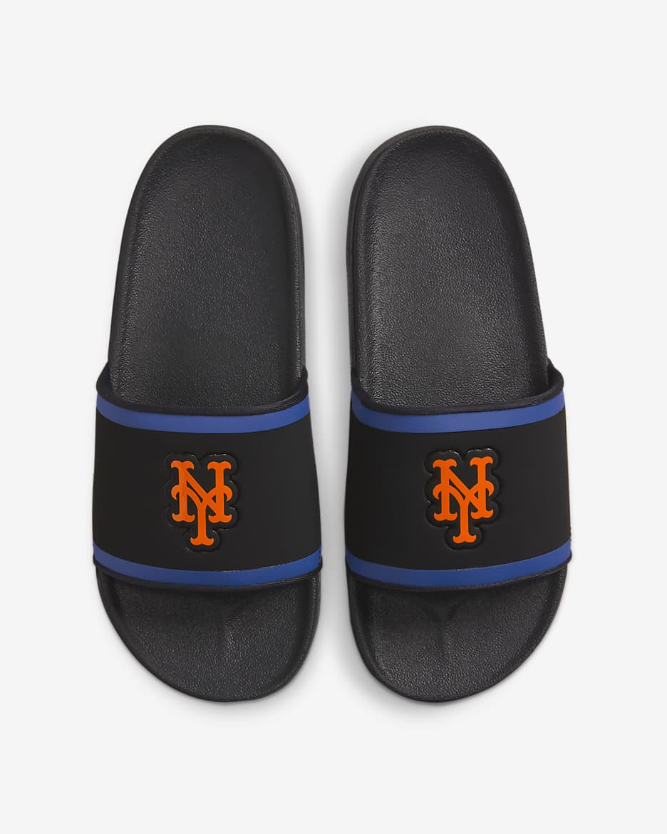 Chancla Nike Offcourt (MLB New York Mets) - Negro/Azul enérgico/Naranja team