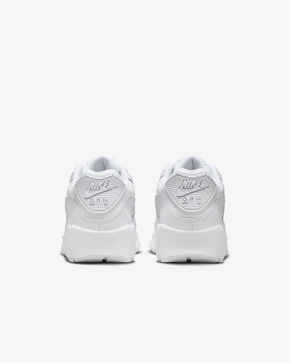 Nike Air Max 90 Older Kids' Shoe - White/Metallic Silver/White/White