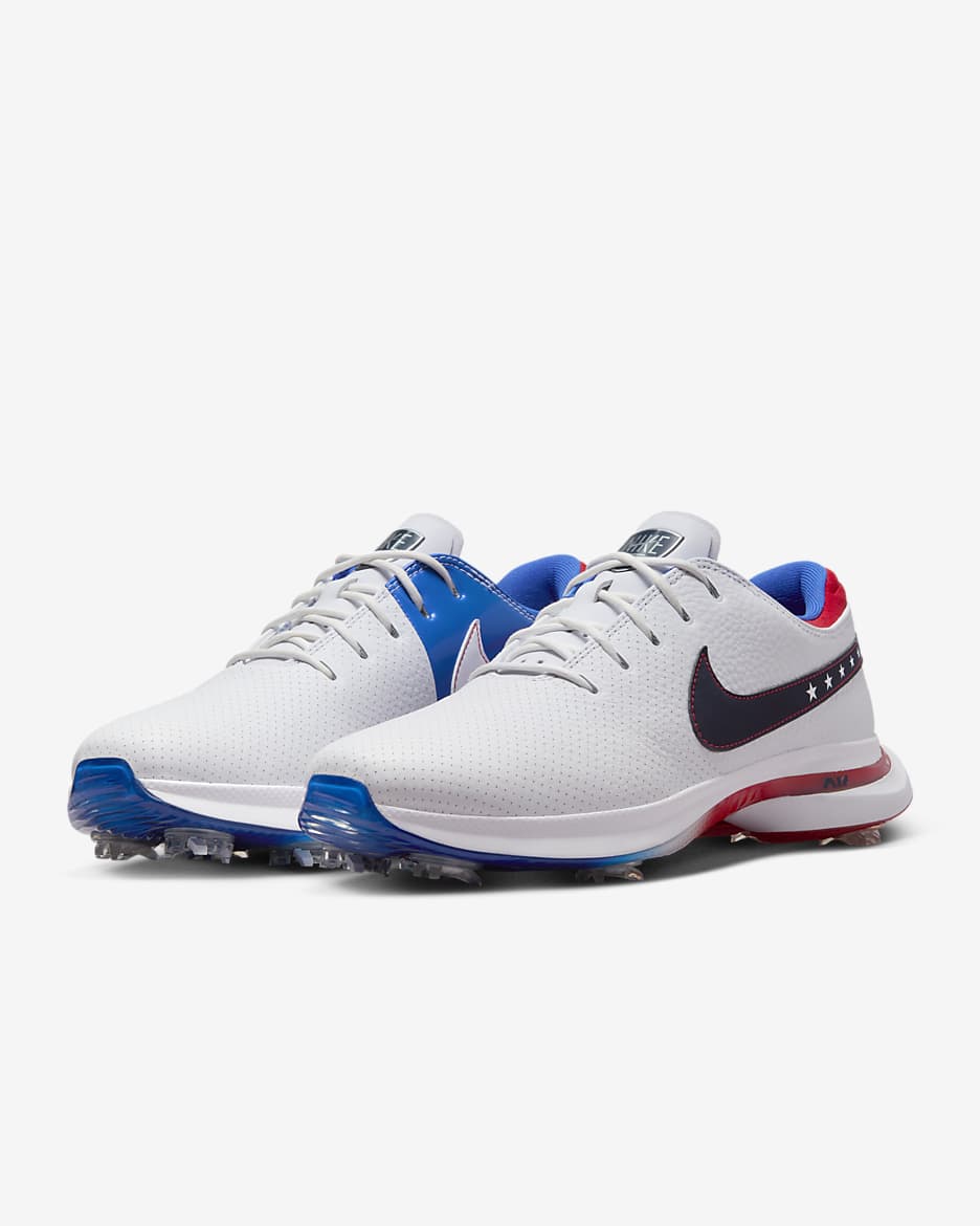 Calzado de golf para hombre Nike Air Zoom Victory Tour 3 NRG - Blanco/Rojo reto/Hiperroyal/Obsidiana