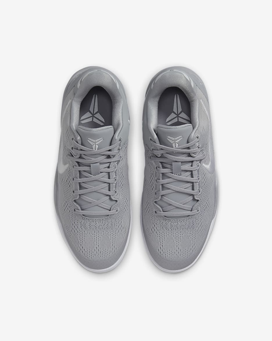 Kobe 8 Big Kids' Basketball Shoes - Wolf Grey/Wolf Grey/White