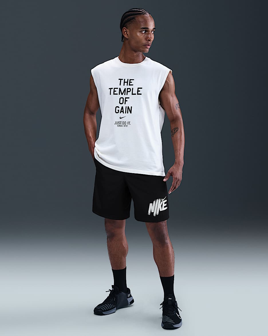 Nike Form Men's Dri-FIT 23cm (approx.) Unlined Versatile Shorts - Black/White