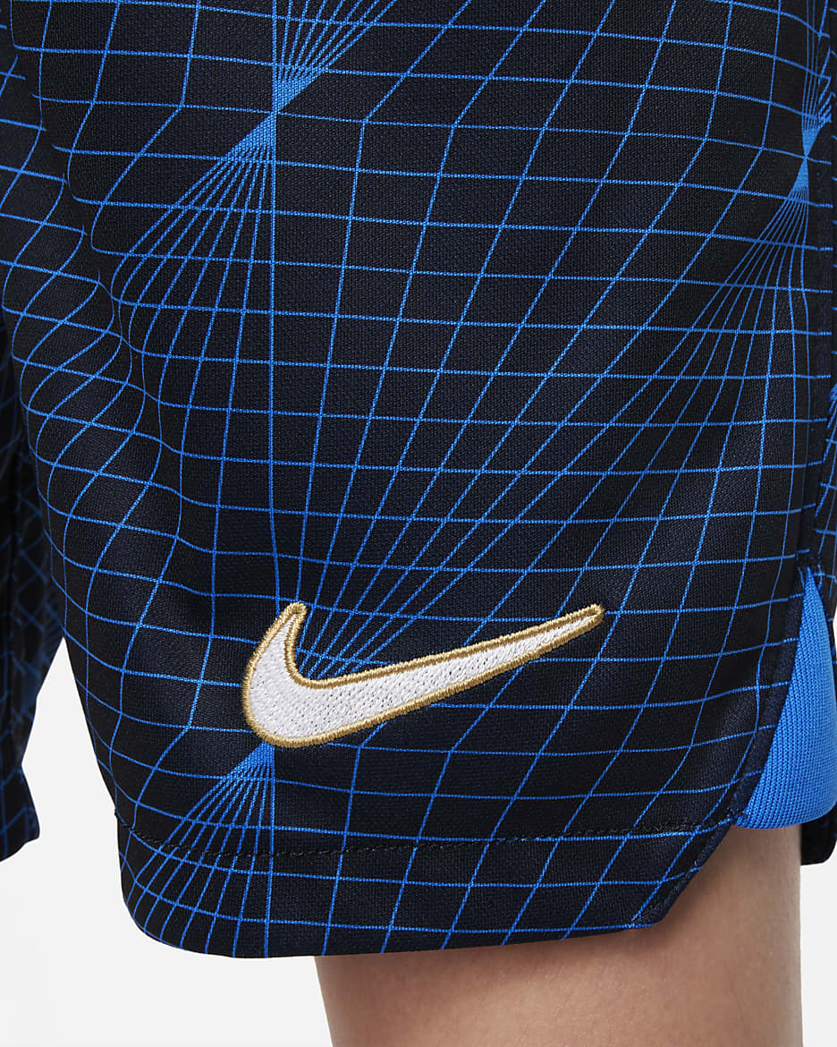 Shorts de fútbol Nike Dri-FIT del Chelsea FC visitante 2023/24 Stadium para niños talla grande - Vuelo/Blanco