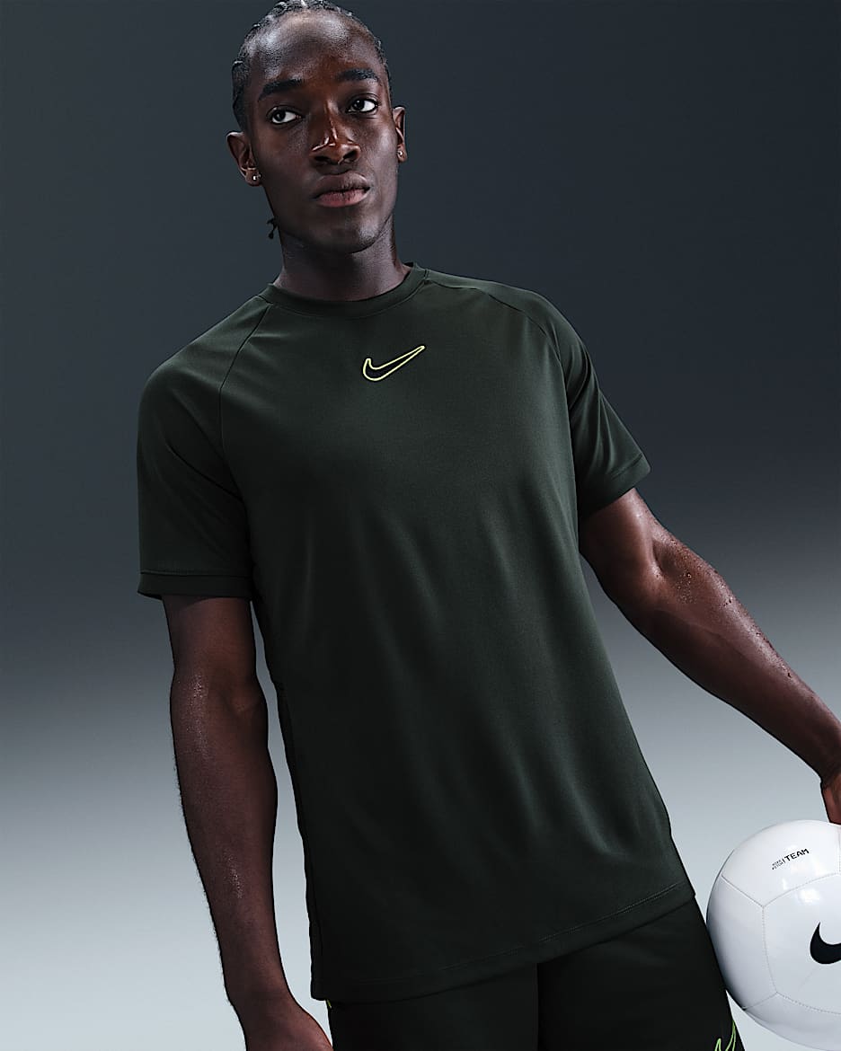 Nike Academy-Dri-FIT-fodboldtrøje til mænd - Seaweed/Seaweed/sort/sort