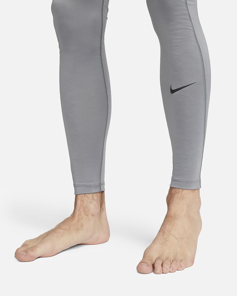 Nike Pro Dri-FIT Fitness-Tights für Herren - Smoke Grey/Schwarz