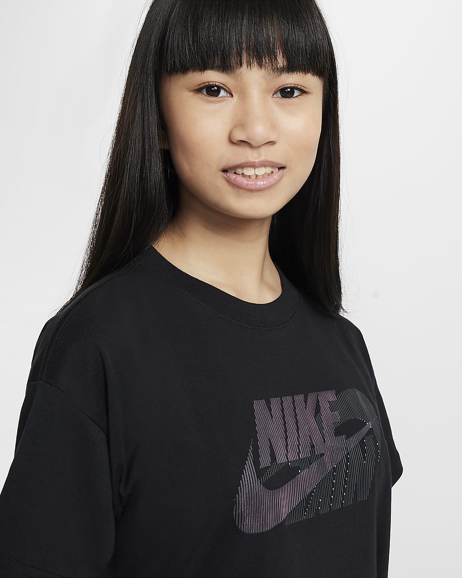 Nike Sportswear Big Kids' (Girls') T-Shirt - Black