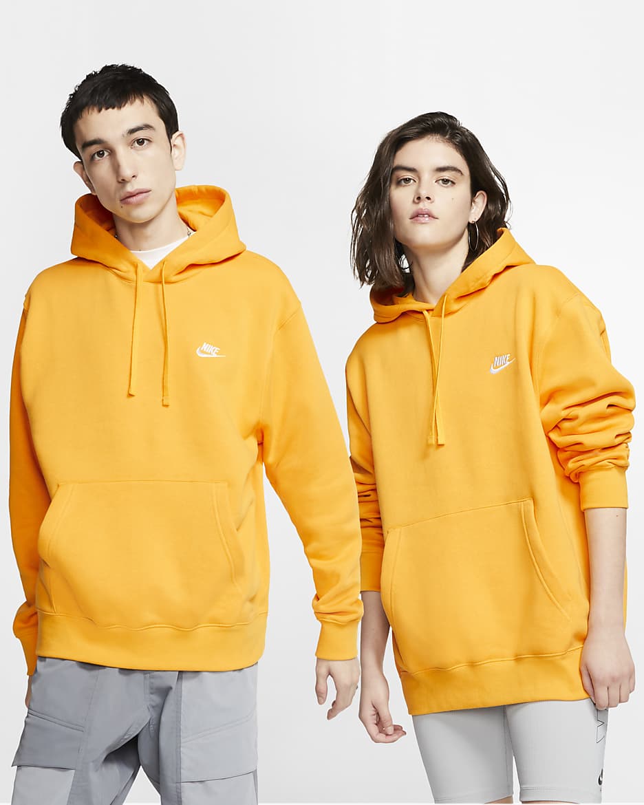 Nike Sportswear Club Fleece Pullover Hoodie - University Gold/University Gold/White