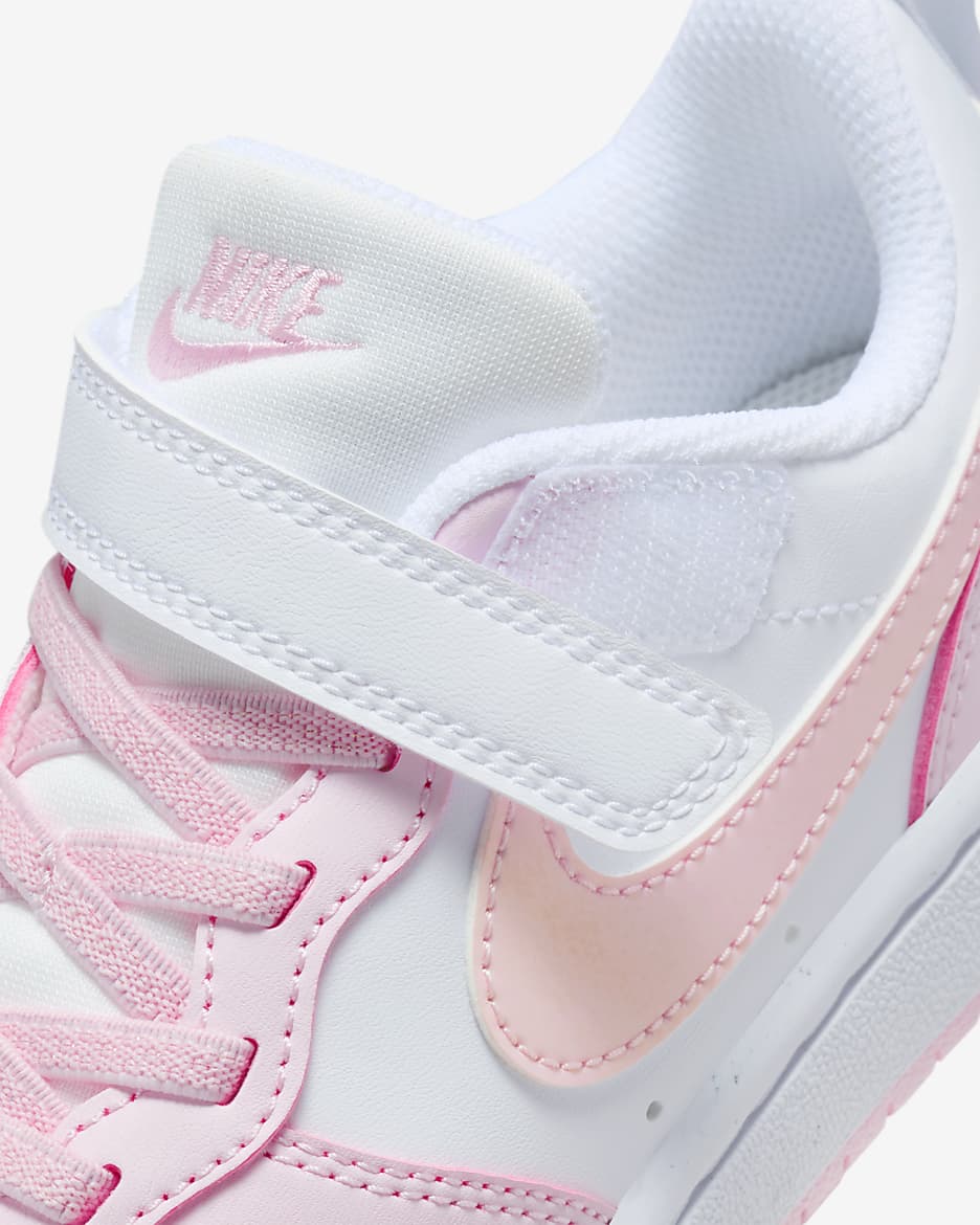 Boty Nike Court Borough Low Recraft pro malé děti - Bílá/Pink Foam