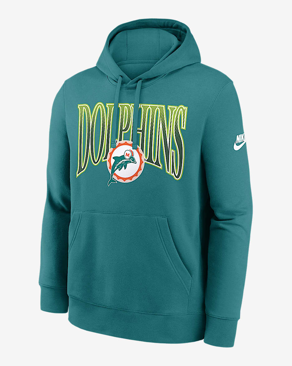 Miami Dolphins Rewind Club Men's Nike NFL Pullover Hoodie - Mardi Gras