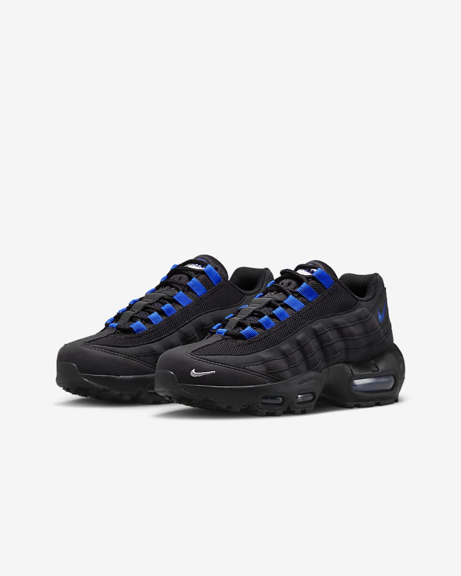 Chaussure Nike Air Max 95 pour ado - Noir/Wolf Grey/Blanc/Game Royal