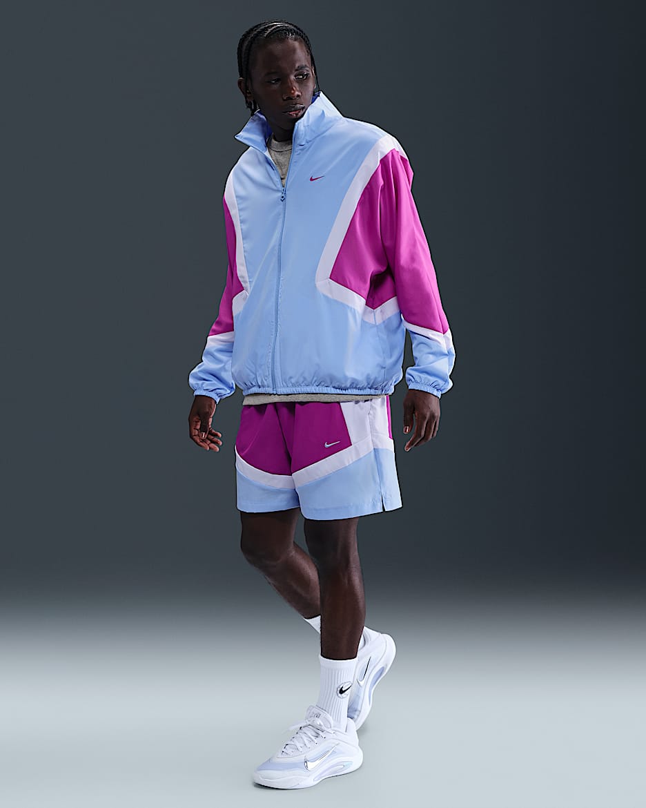 Short de basket tissé Nike Icon 15 cm pour homme - Vivid Purple/Barely Grape/Aluminum/Aluminum