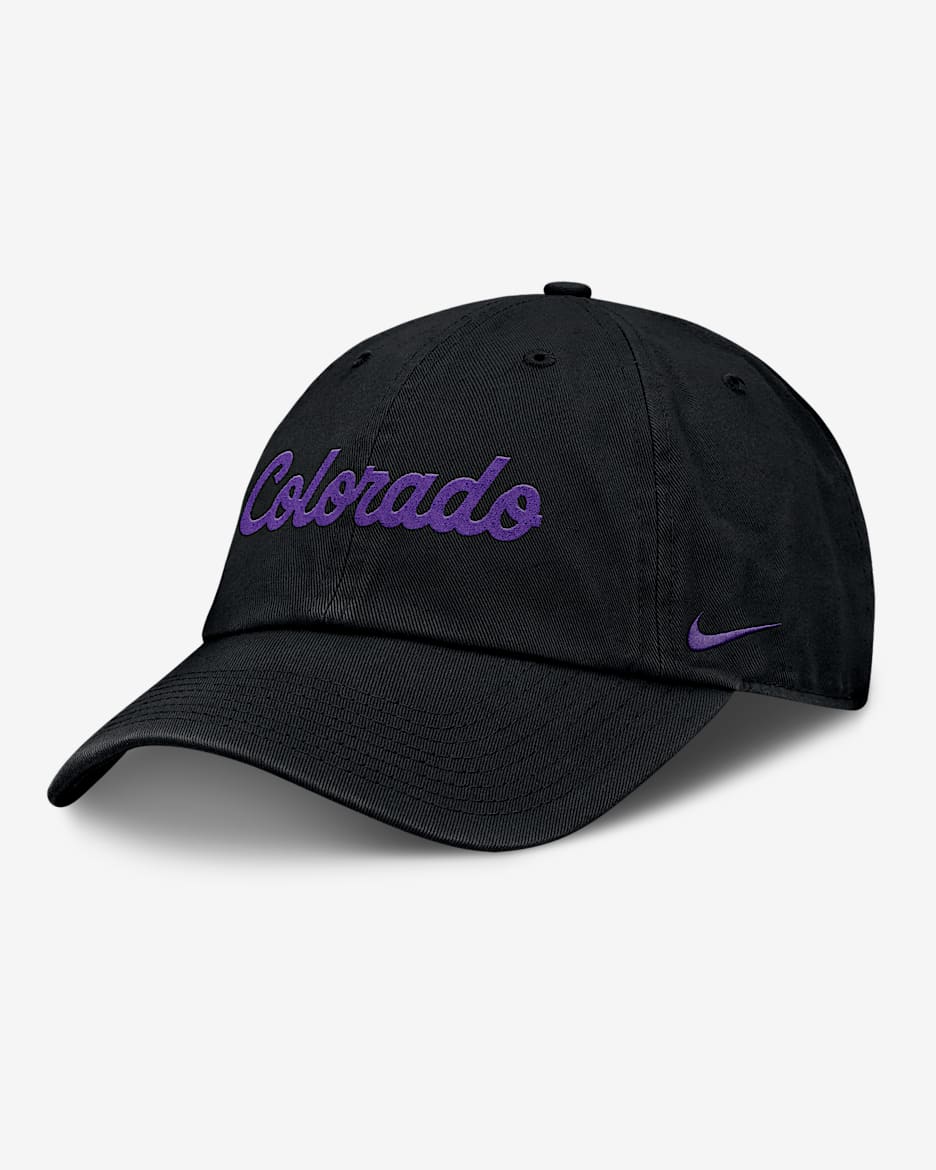 Gorra Nike de la MLB ajustable para hombre Colorado Rockies Club - Negro