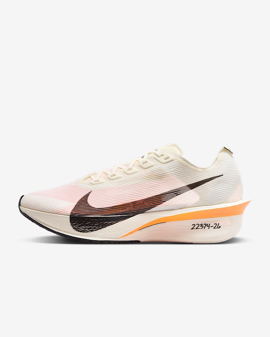 Tenis de carrera en pavimento para mujer Nike Vaporfly 4 Proto - Vela/Naranja total/Blanco/Negro