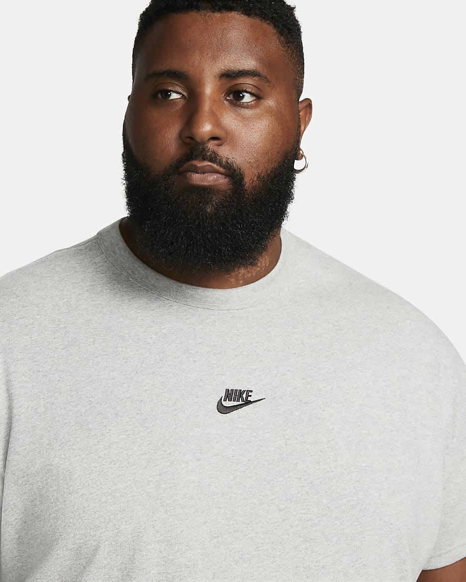 T-shirt Nike Sportswear Premium Essentials para homem - Cinzento Heather escuro