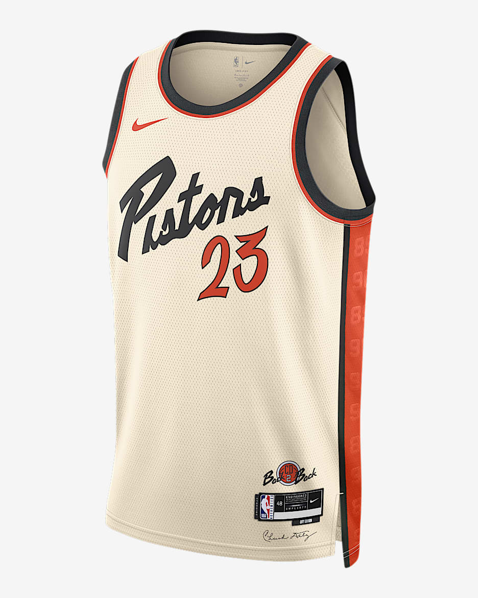Jaden Ivey Detroit Pistons 2024/25 City Edition Men's Nike Dri-FIT NBA Swingman Jersey - Natural