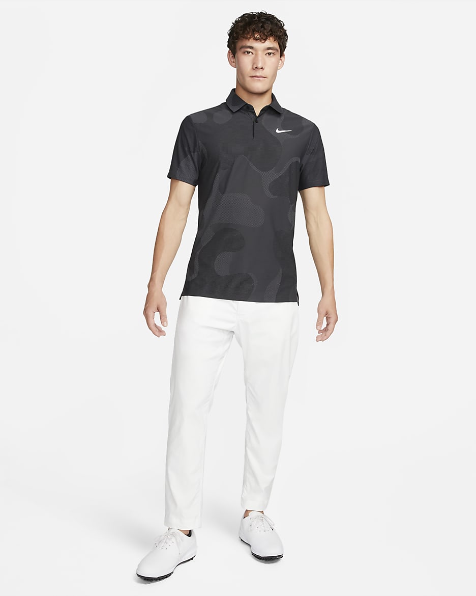 Nike Dri-FIT ADV Tour Men's Camo Golf Polo - Black/Anthracite/White