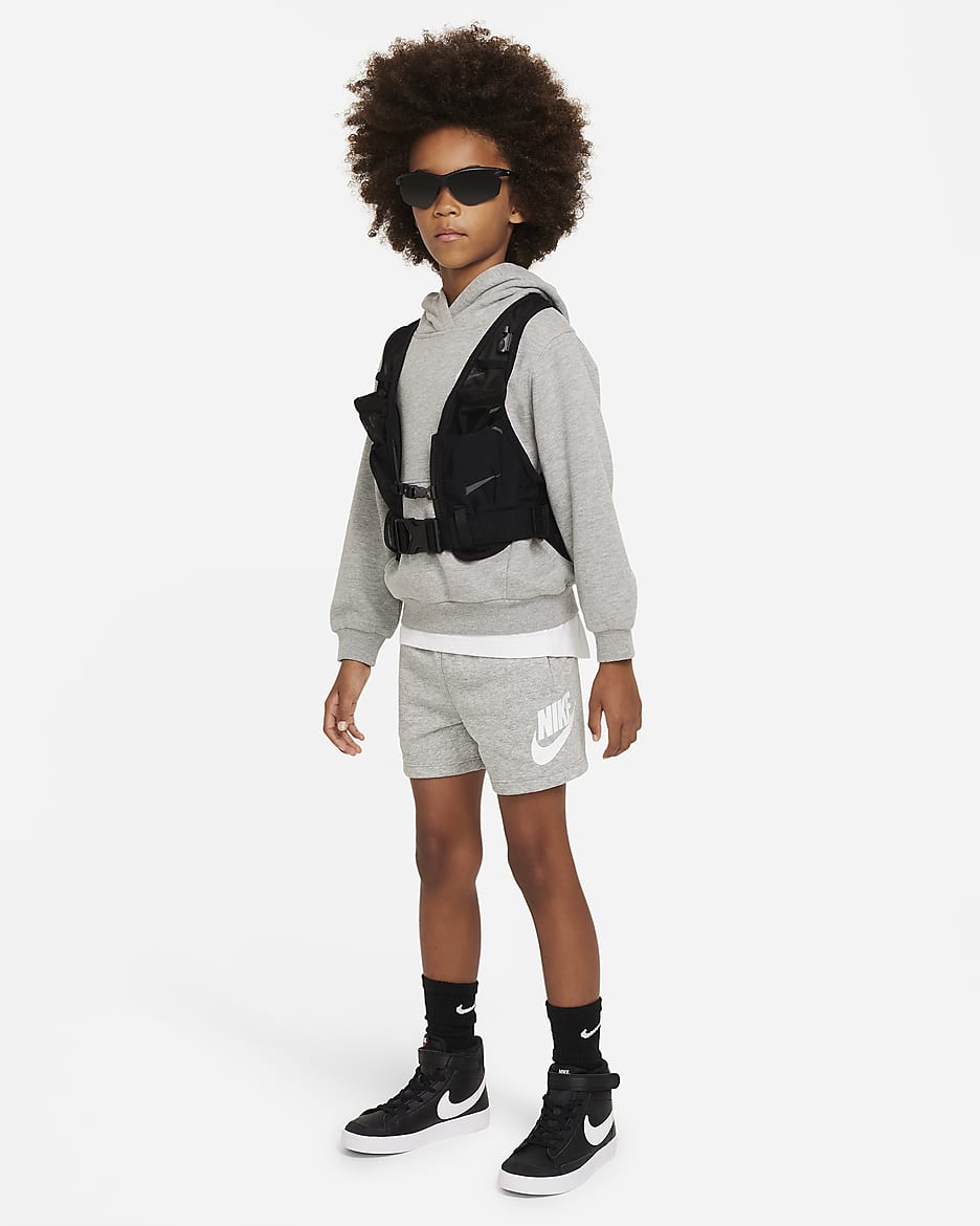 Shorts de French Terry para niños talla pequeña Nike Sportswear Club - Gris oscuro jaspeado