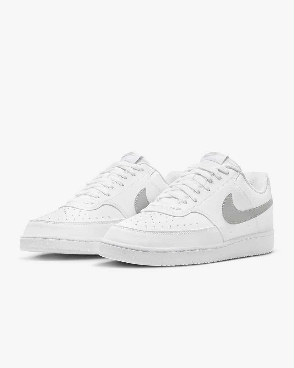 Nike Court Vision Low Next Nature Men's Shoes - White/White/Light Smoke Grey