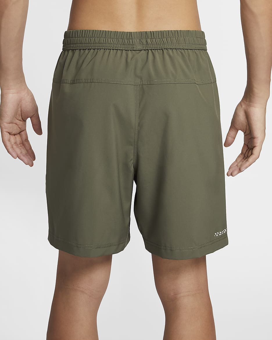 Nike Form Men's Dri-FIT 18cm (approx.) Unlined Versatile Shorts - Medium Olive/Pale Ivory/Cargo Khaki