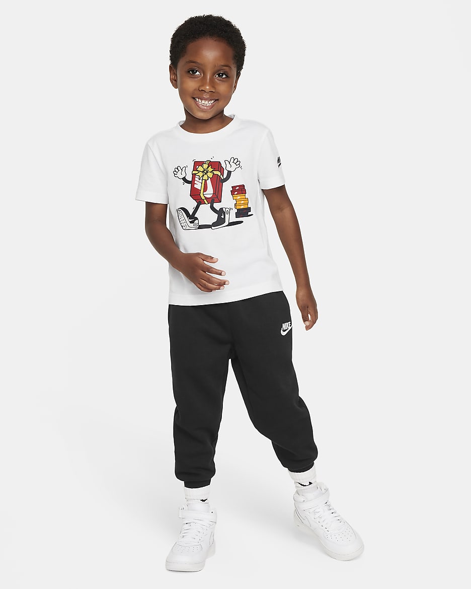 Playera infantil Nike Gift Boxy Tee - Blanco