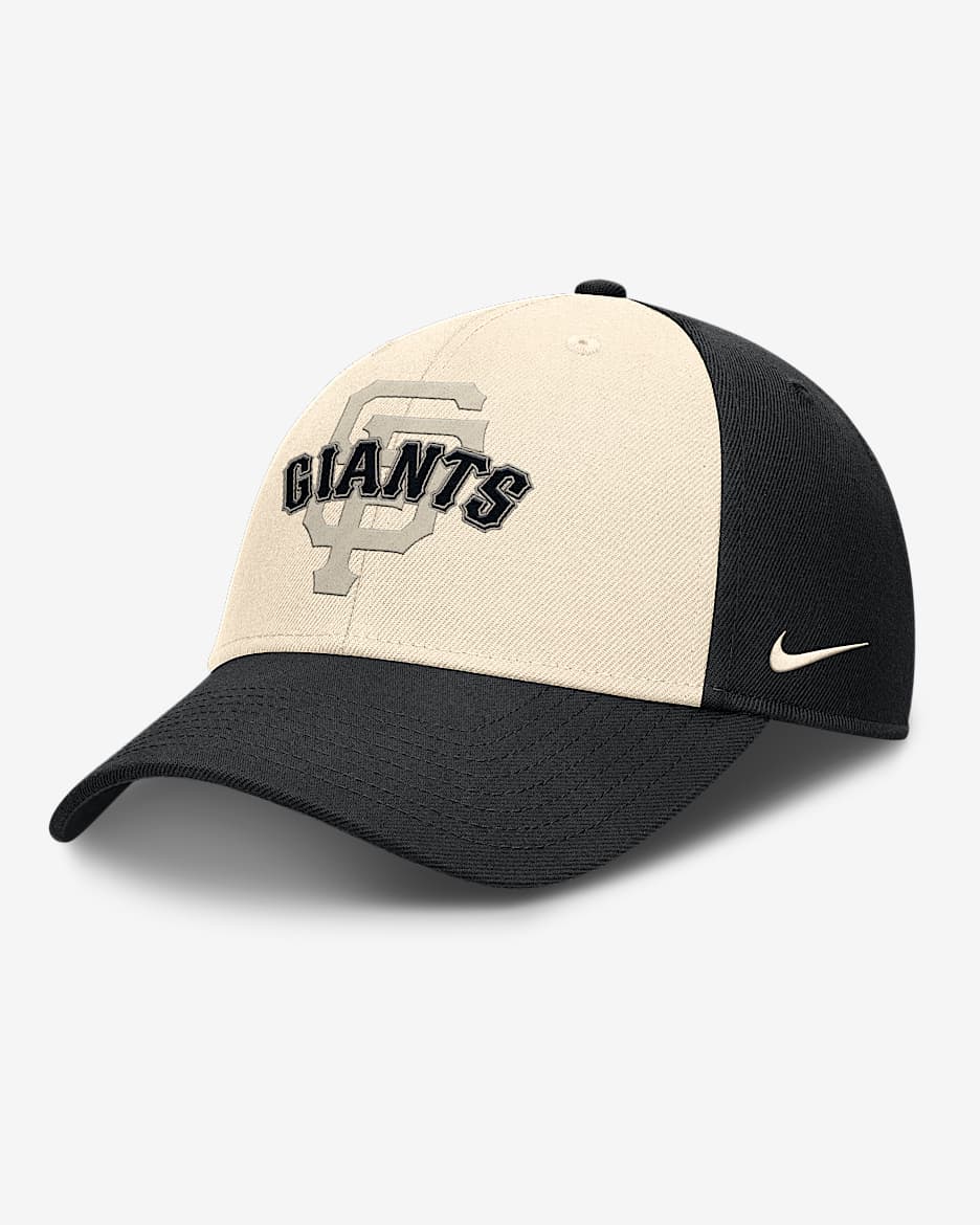Gorra Nike Dri-FIT de la MLB ajustable para hombre San Francisco Giants Statement Club - Negro