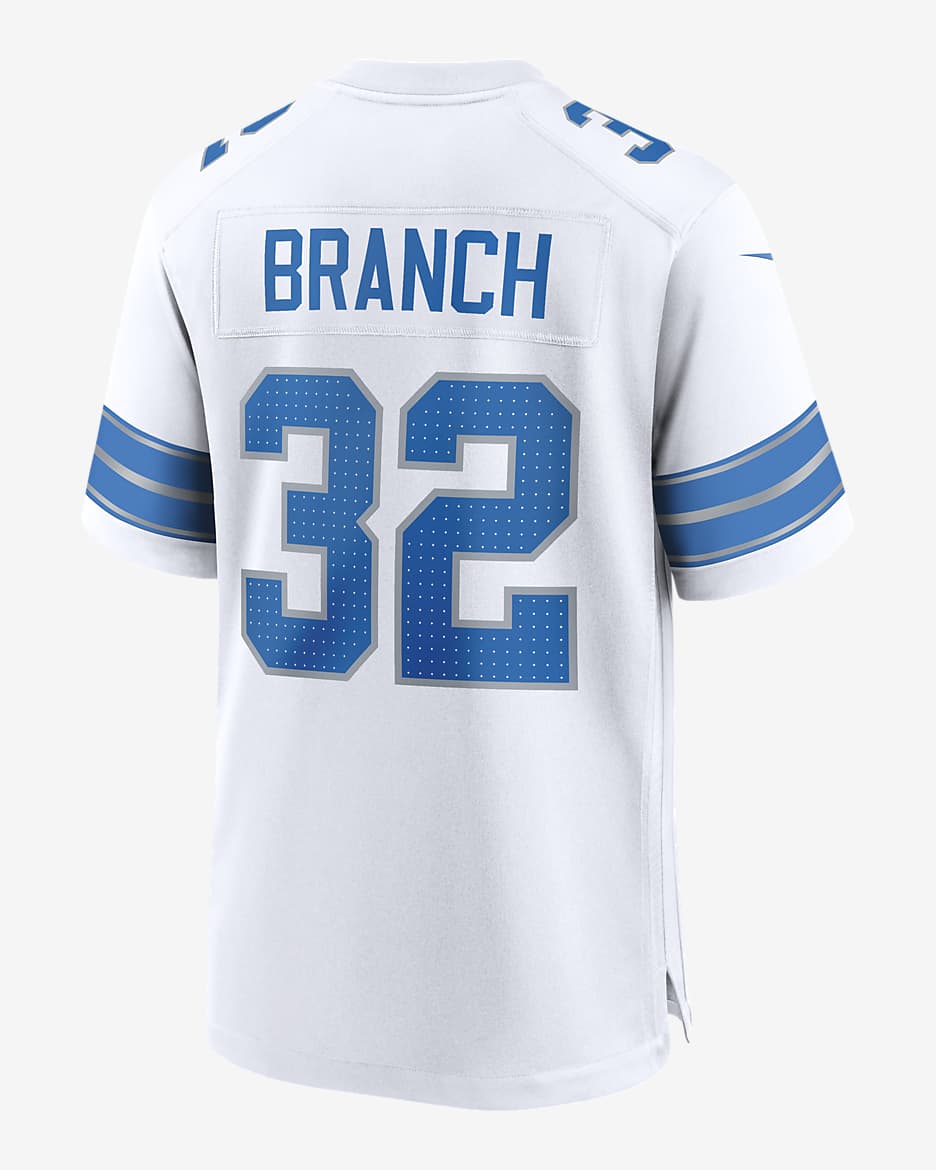 Brian Branch Detroit Lions Men's Nike NFL Game Football Jersey - White