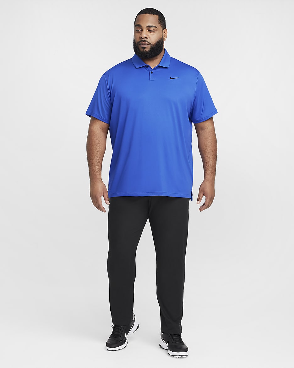 Nike Dri-FIT Tour einfarbiges Golf-Poloshirt für Herren - Hyper Royal/Schwarz