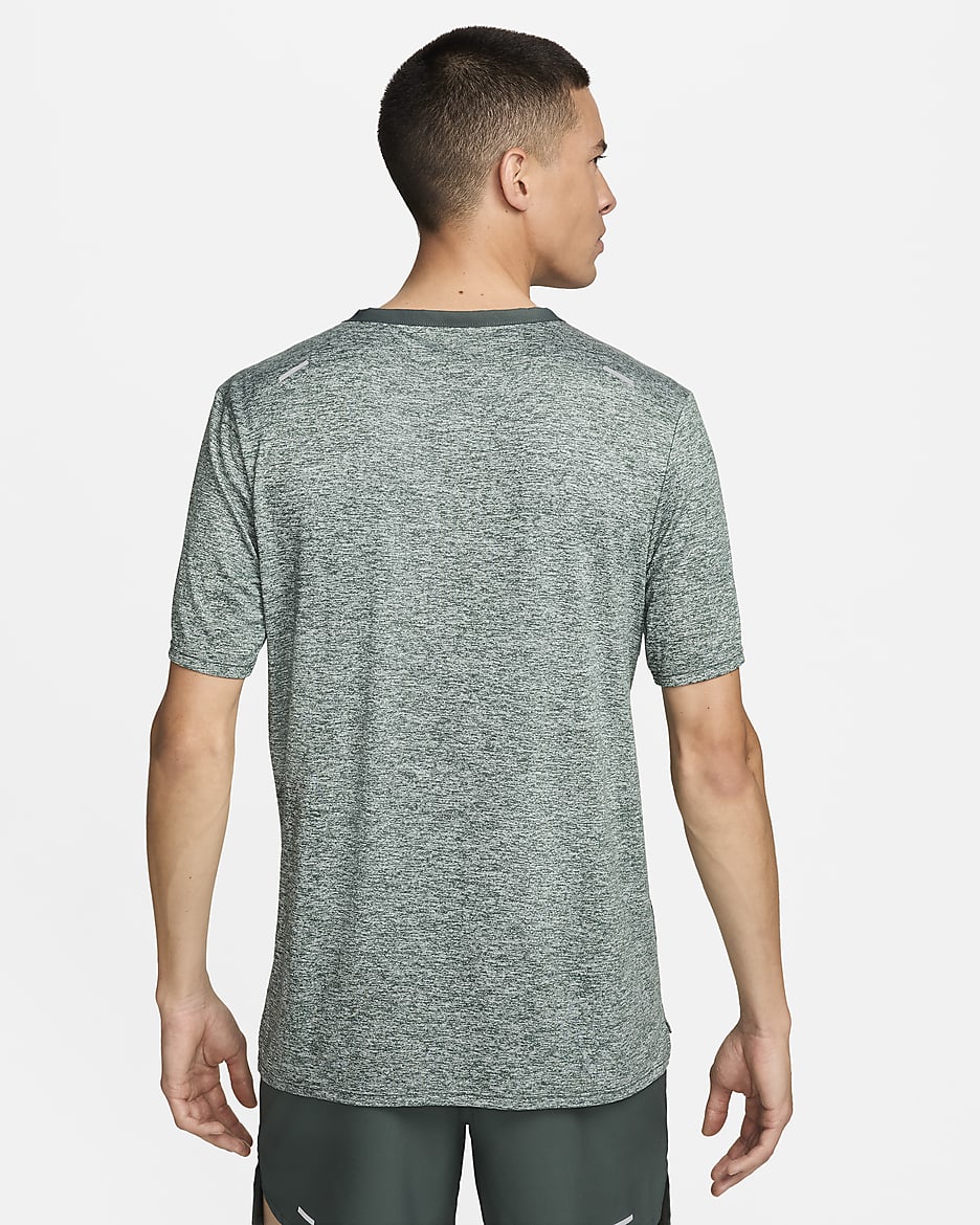 Nike Rise 365 Dri-FIT kortermet løpeoverdel til herre - Vintage Green/Heather