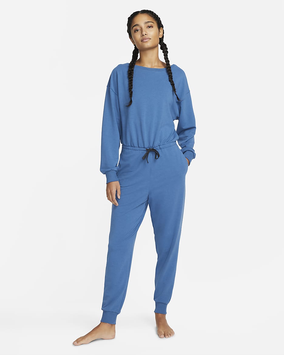 Nike Yoga Dri-FIT Women's Jumpsuit - Dark Marina Blue