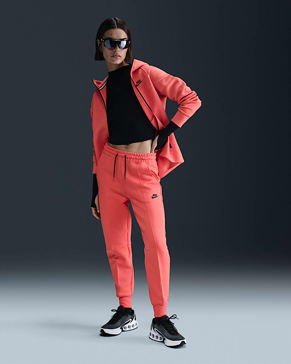 Nike Sportswear Tech Fleece Women's Mid-Rise Joggers - Magic Ember/Black