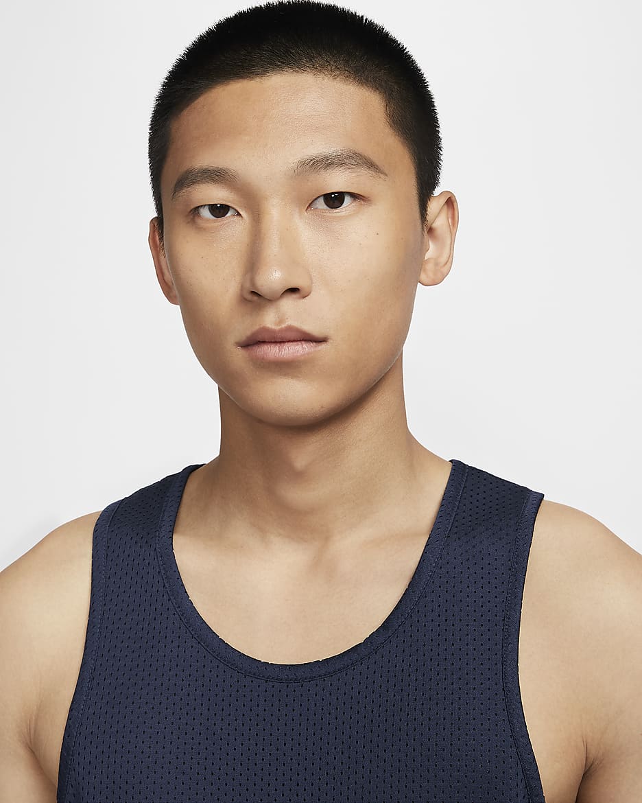 Nike Track Club 男款 Dri-FIT 跑步無袖上衣 - 黑色/Midnight Navy/Summit White