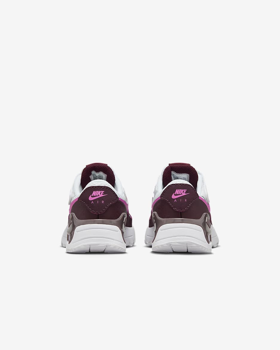 Nike Air Max SYSTM Younger Kids' Shoes - White/Burgundy Crush/Violet Ore/Playful Pink