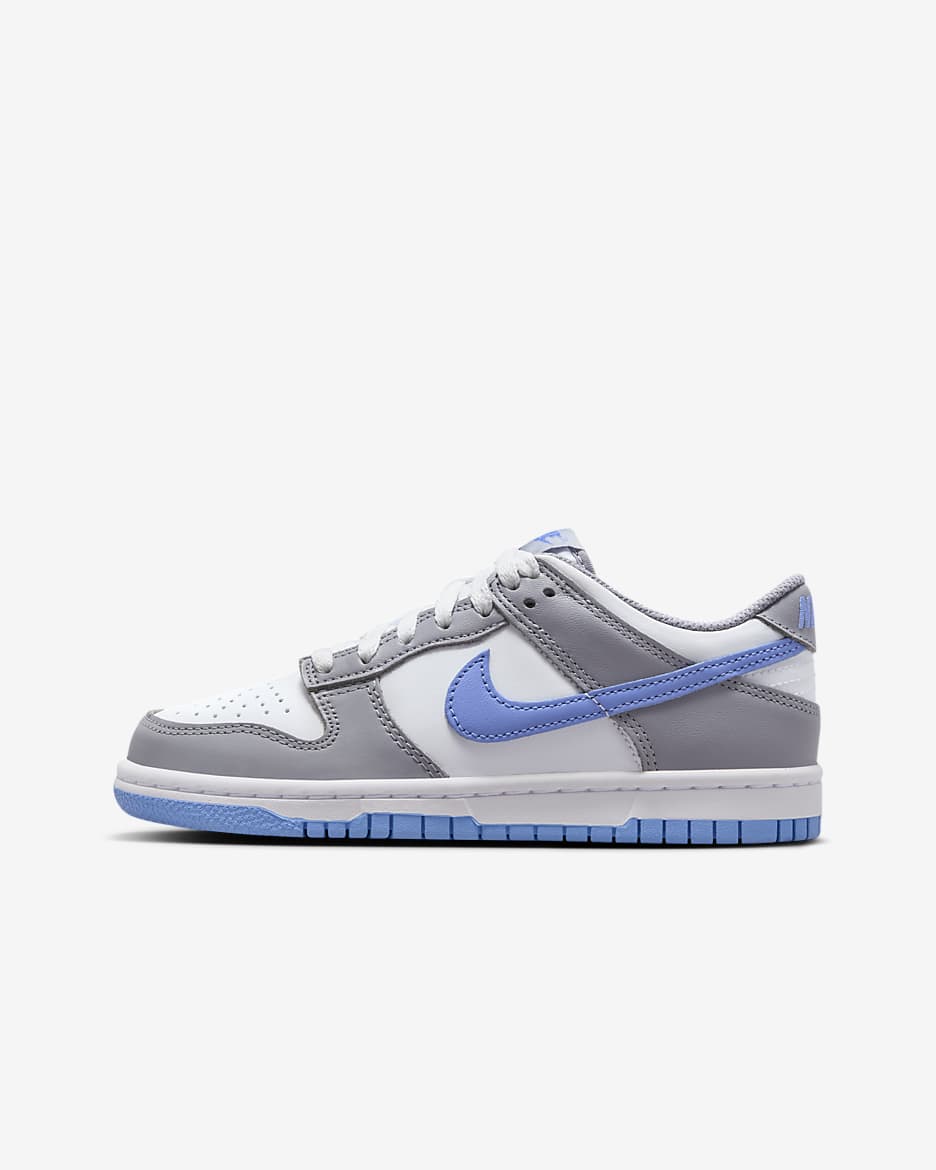 Buty dla dużych dzieci Nike Dunk Low - Biel/Cement Grey/Royal Pulse