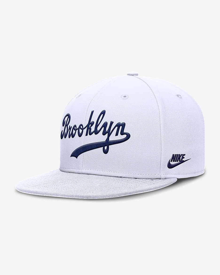 Brooklyn Dodgers Cooperstown True Men's Nike Dri-FIT MLB Fitted Hat - White