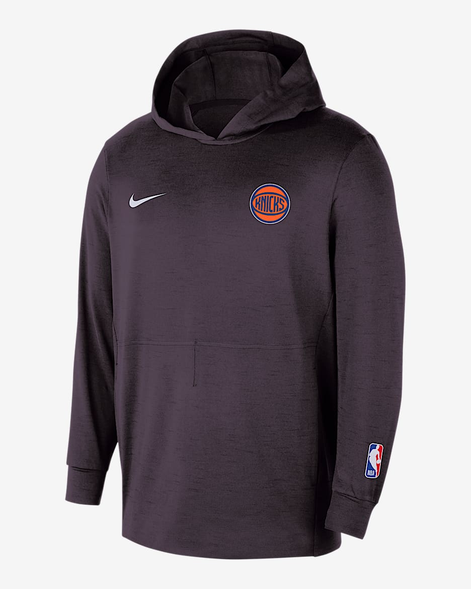 New York Knicks Restore Men's Nike NBA Lightweight Pullover Hoodie - Black/Off Noir/Heather/White
