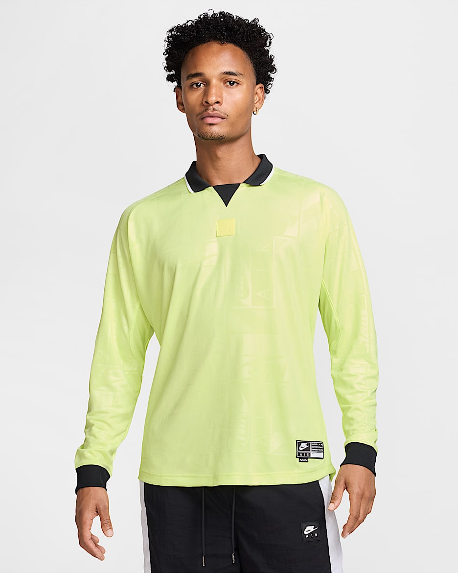 Jersey de manga larga para hombre Nike Air - Toque de limón claro/Negro/Negro