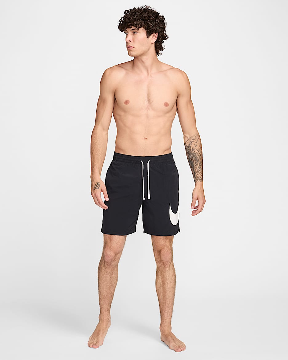 Black nike swimming shorts best sale