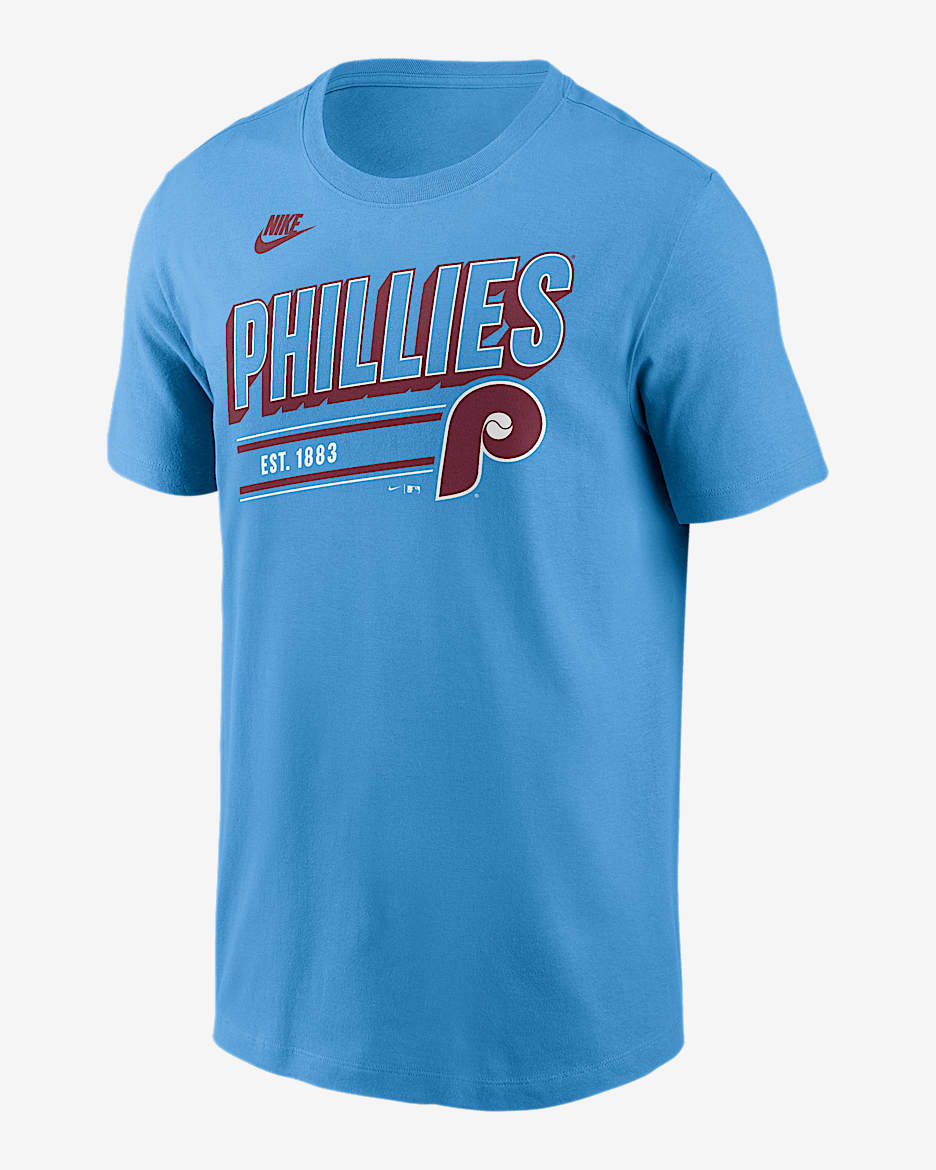 Philadelphia Phillies Cooperstown Retro Men's Nike MLB T-Shirt - Valor Blue