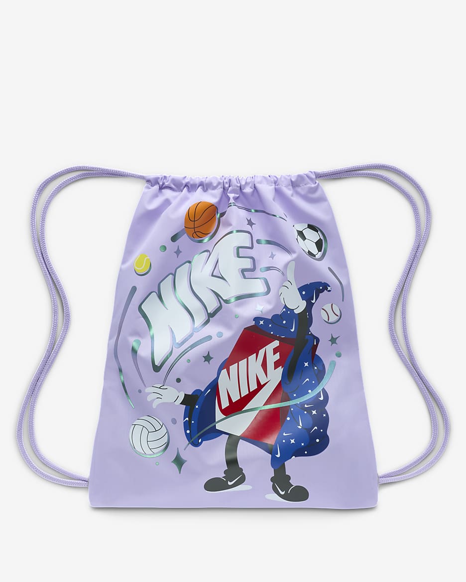 Nike Kids' Drawstring Bag (12L) - Lilac Bloom/Lilac Bloom/White