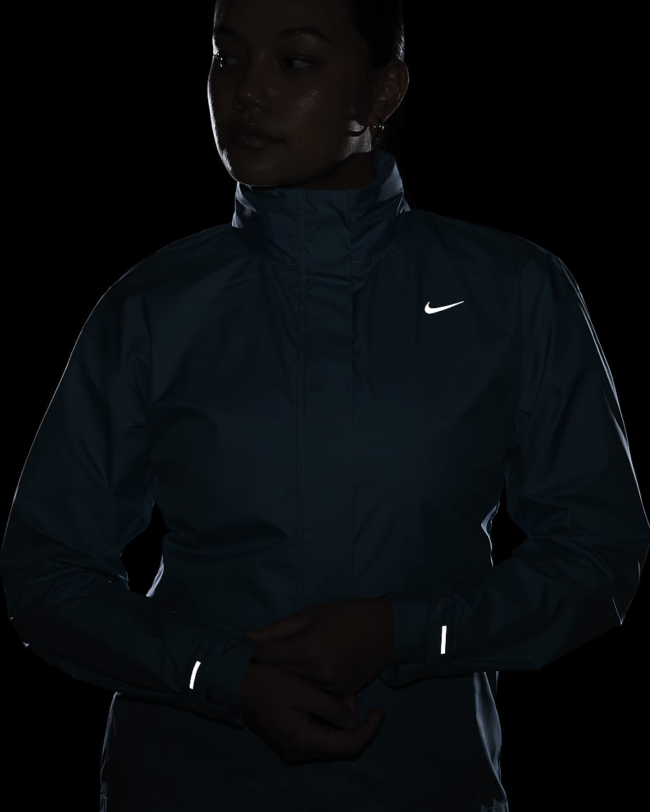 Nike Fast Repel Damen-Laufjacke - Denim Turquoise/Schwarz
