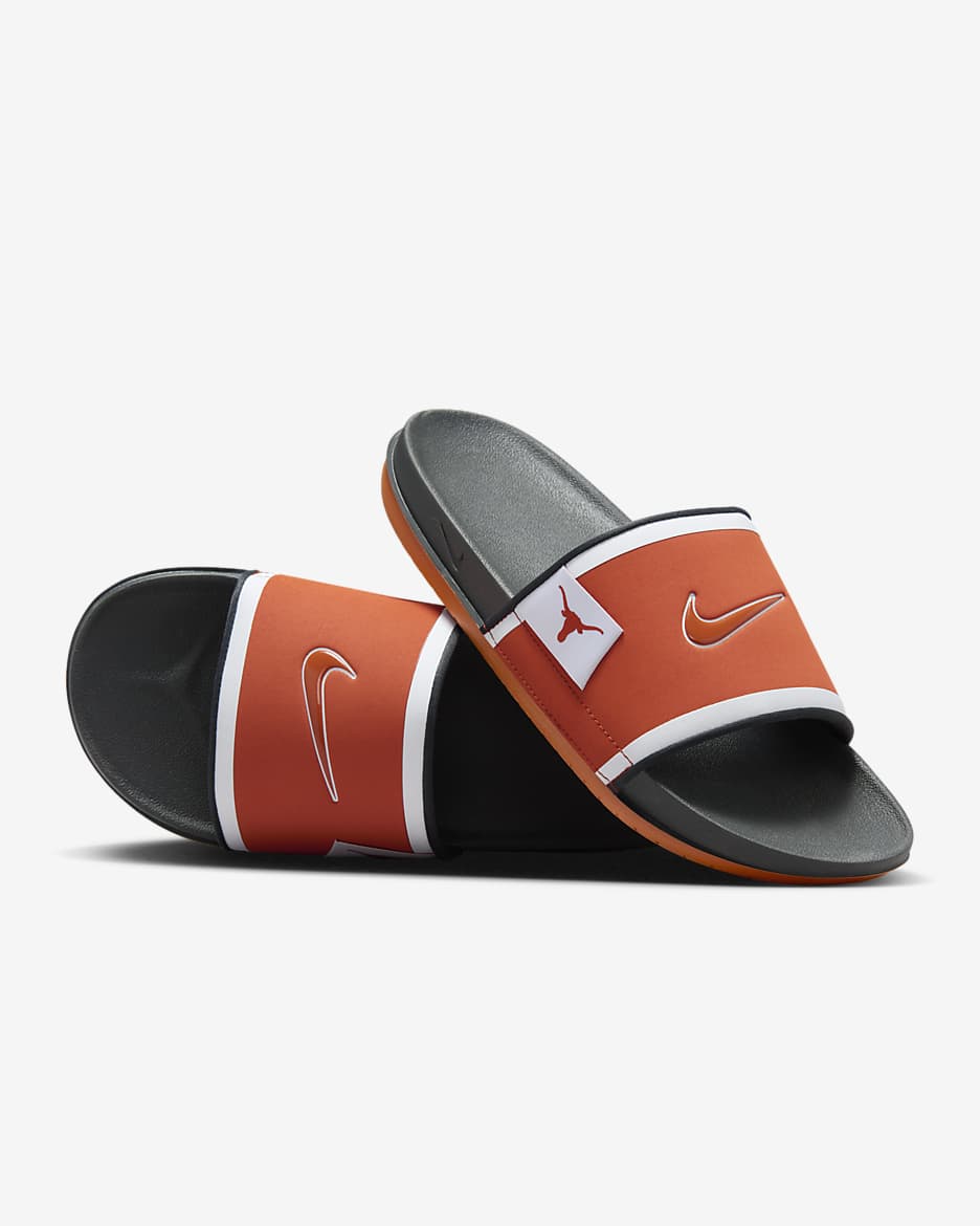 Chanclas Nike College Offcourt (Texas) - Naranja desierto/Gris humo oscuro/Blanco