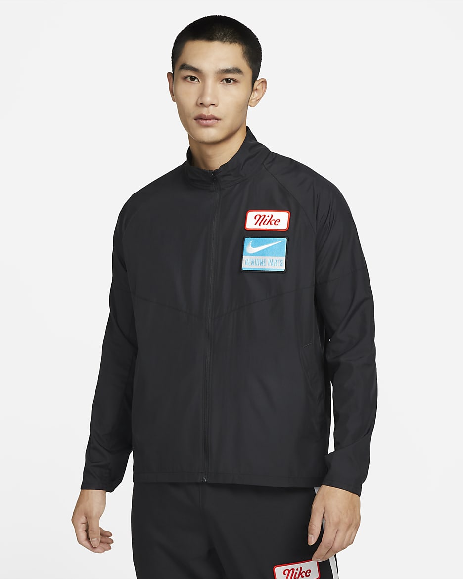 Nike Dri-FIT Miler 男款跑步外套 - 黑色/Summit White