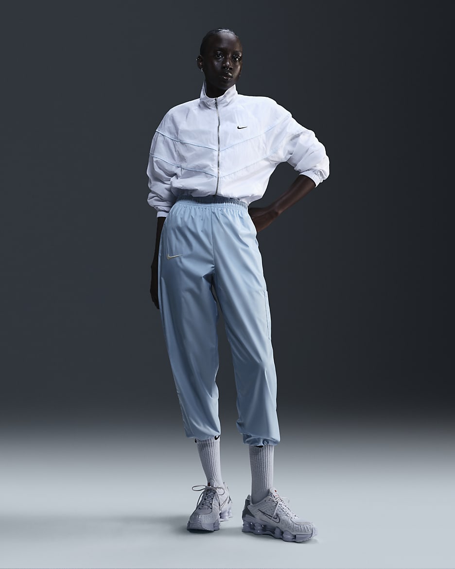 USMNT Essential Repel Women's Nike Soccer Woven Pants - Light Armory Blue/Coconut Milk