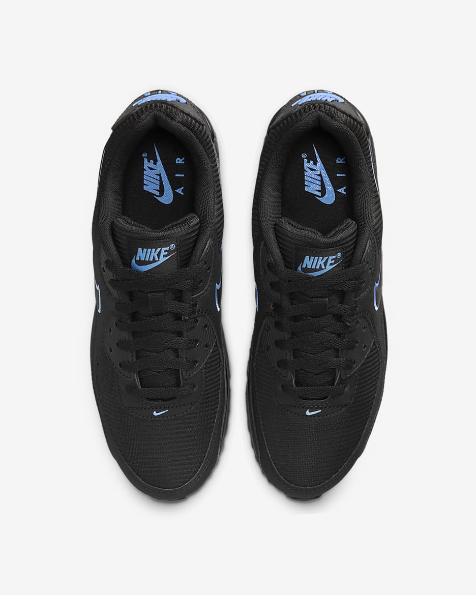 Ανδρικά παπούτσια Nike Air Max 90 - Μαύρο/University Blue